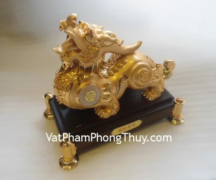Tỳ hưu vàng, đế 4 chân nhỏ- Chiêu tài tỳ hưu E027