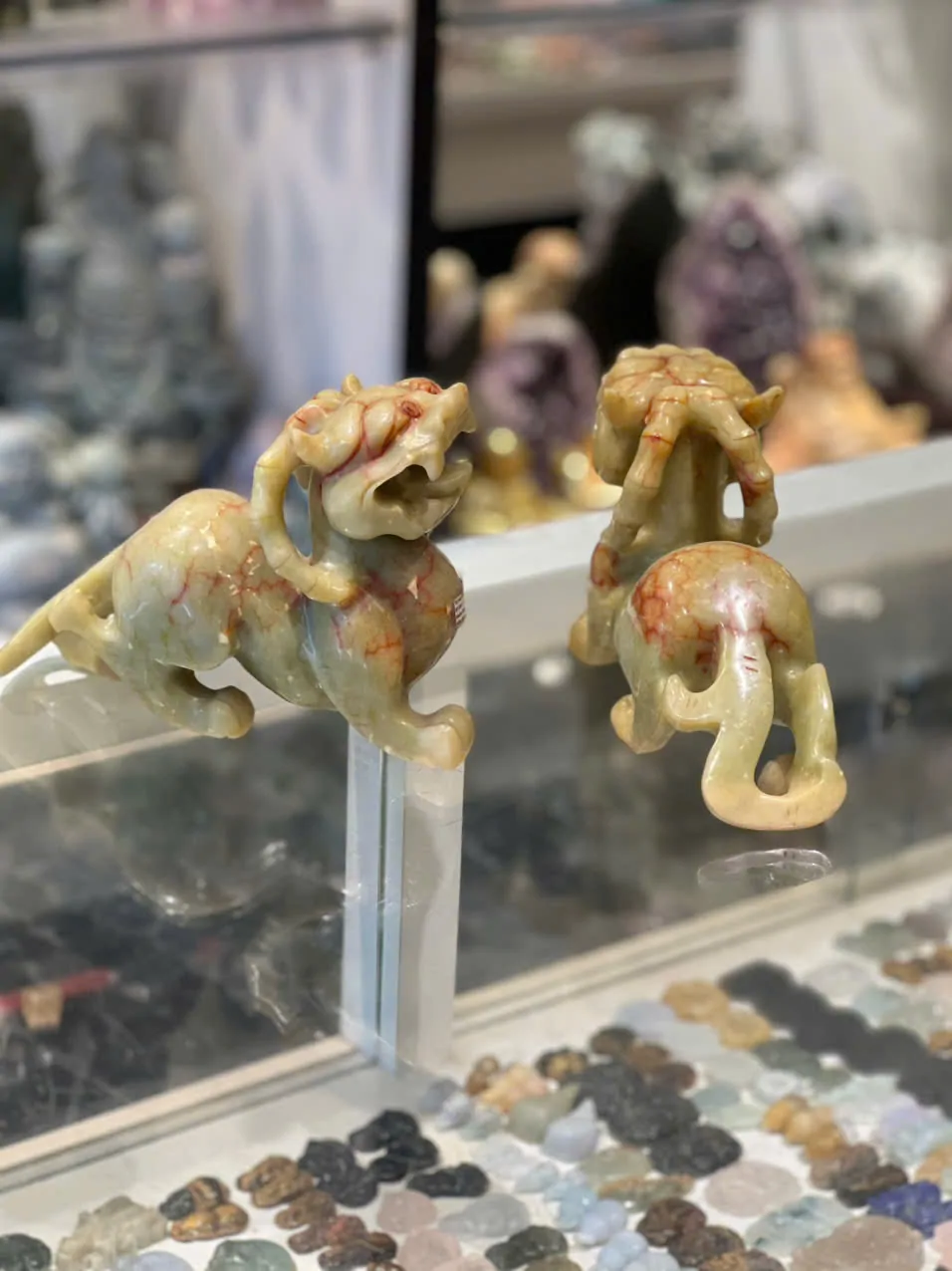 Tỳ hưu Tiêu Ngọc xanh 2 sừng (trung) DT197